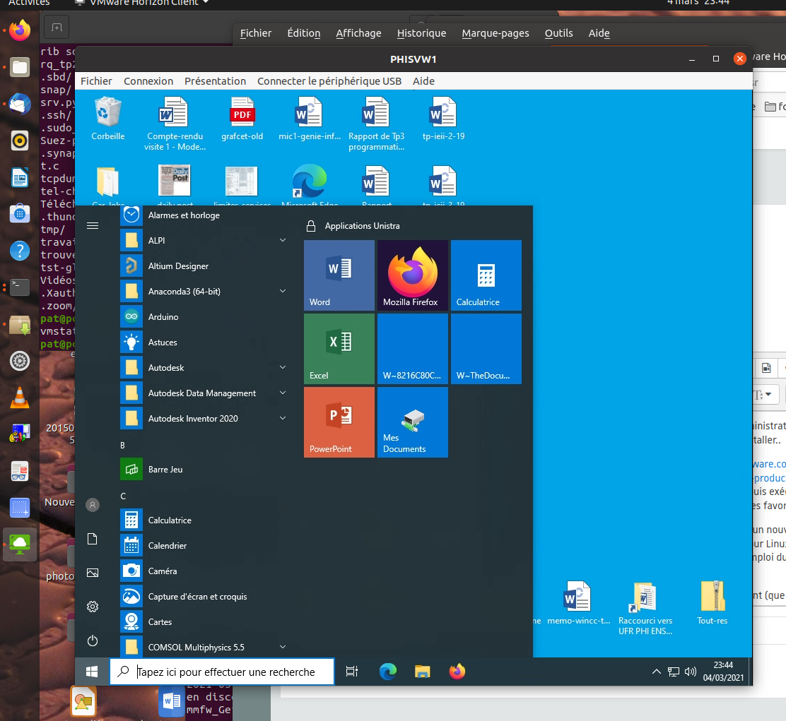 VDI windows sous Linux