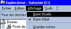 choisir 'barre d'outils'