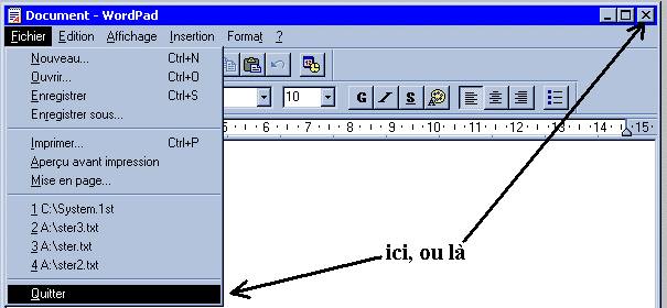 deux sorties possibles